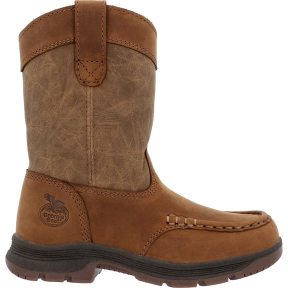 Georgia Boot Little Kids' Athens SuperLyte Pull-On Boot, Brown, Size 12(M)