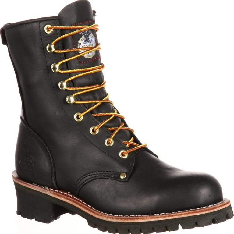 Walmart work boots black sale