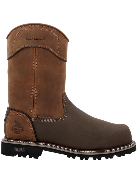 Men's Brute Met Guard Composite Toe Waterproof Work Boot, Brown, Size 10.5(M)