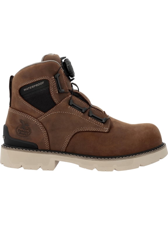 Men's Carbon Flex 6" BOA with Carbon Toe, Brown, Size 10(M)
