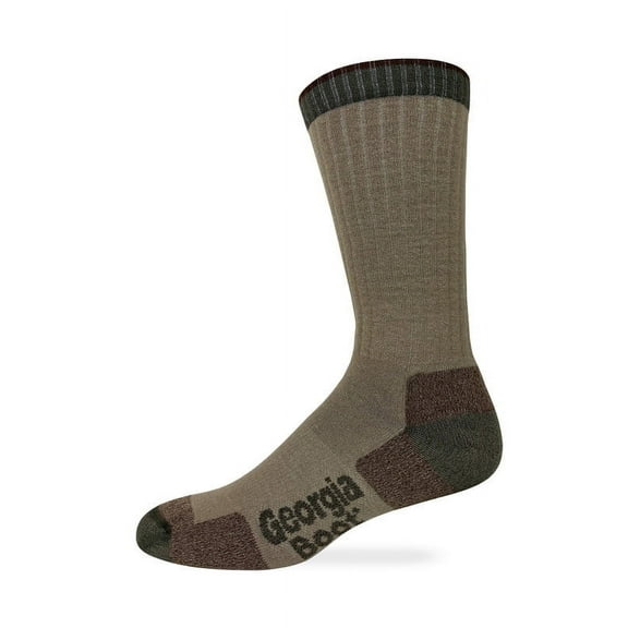 Georgia Boot Mens Merino Wool Midweight Seamless Toe Crew Socks 1 Pair Pack
