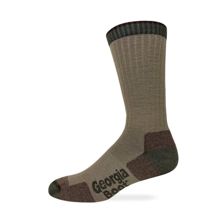 Georgia Boot Mens Merino Wool Midweight Seamless Toe Crew Socks 1 Pair Pack