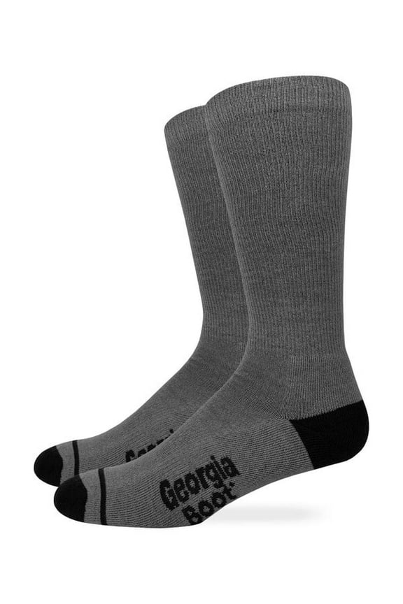 Georgia Boot Mens Ultra Dri Lightweight Seamless Toe Crew Socks 2 Pair Pack