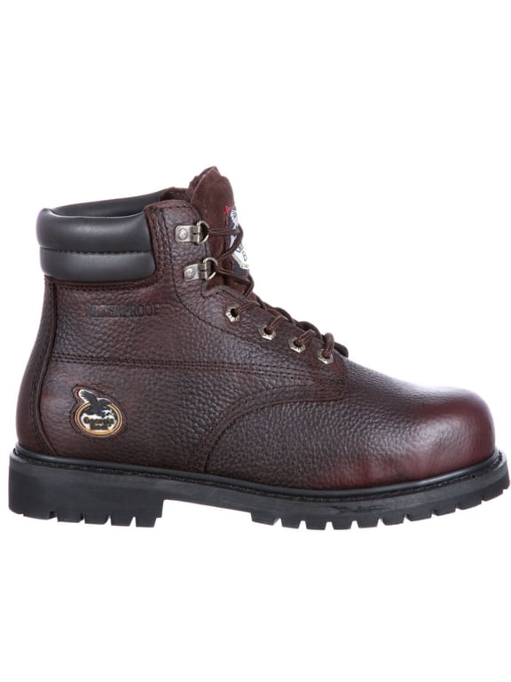 Oiler Steel Toe Waterproof Work Boot, Brown, Size 7.5(M)