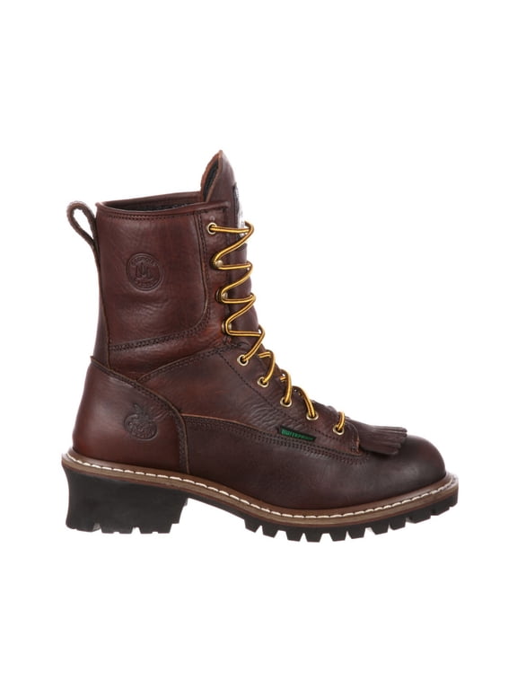 Steel Toe Waterproof Logger Boot, Chocolate, Size 13(M)