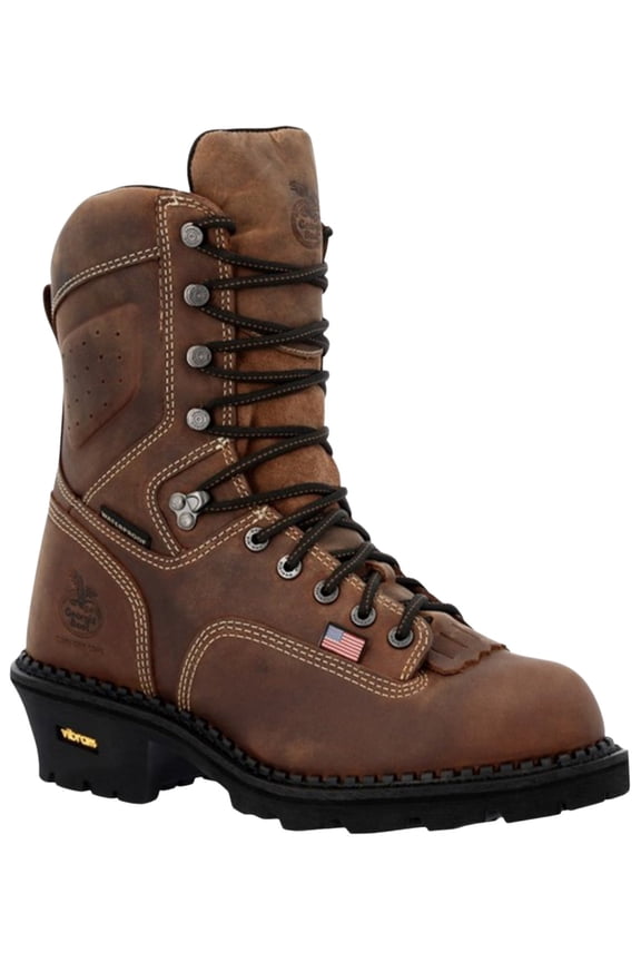 Men's USA Scalloped Heel Waterproof Logger