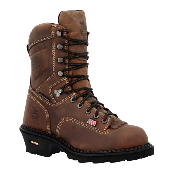 Georgia Boot Men's USA Scalloped Heel Waterproof Logger