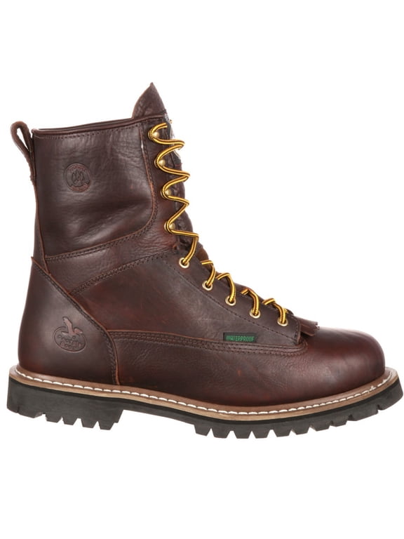 Waterproof Lace-To-Toe Work Boot, Soggy Brown, Size 14(W)