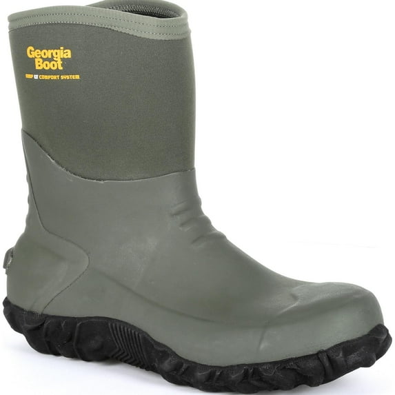 Georgia Boot Waterproof Mid Rubber Boot Size 13(MEN)