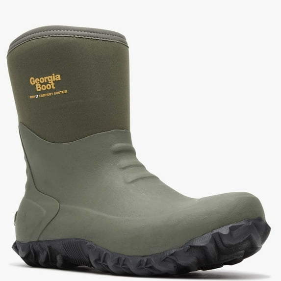 Georgia Boot Waterproof Mid Rubber Boot Size 8(MEN)