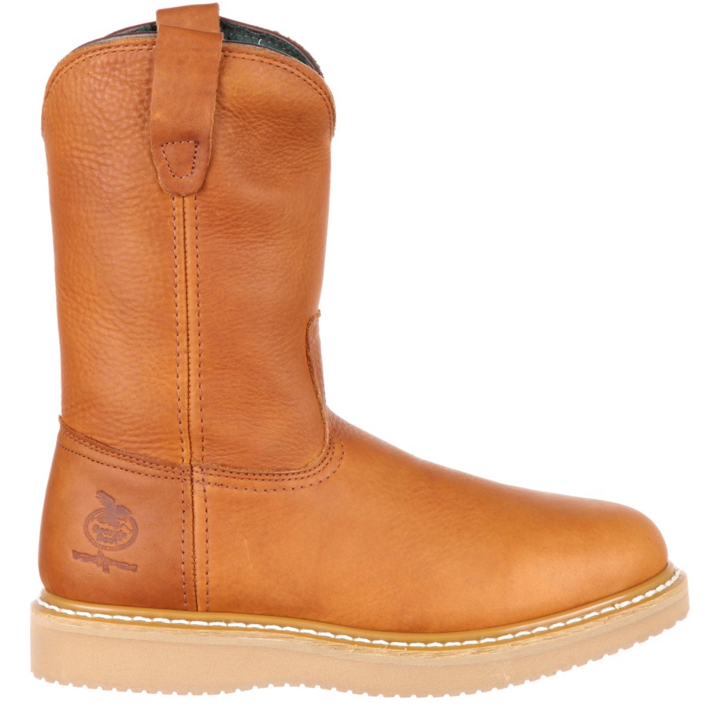 Georgia Boot Wedge Steel Toe Pull On Work Boot, Barracuda Gold, Size 8(W)