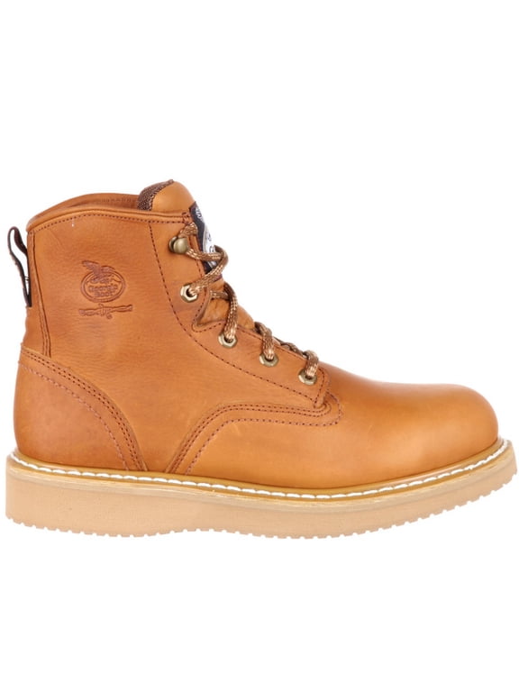 Men's 6" Wedge Work Boot, Barracuda Gold, Size 8.5(W)
