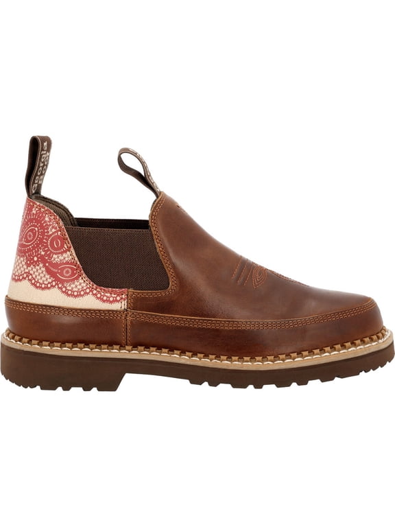 Women's Paisley Lace Romeo Shoe, Brown, Size 8(M)