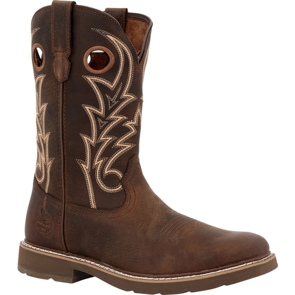 Georgia Boot Core 37 11" Steel Toe Western Pull-On Work Boot