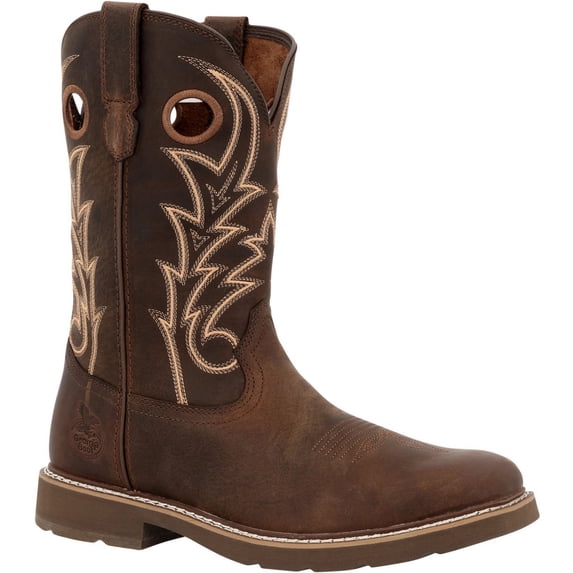 Georgia Boot Core 37 11" Steel Toe Western Pull-On Work Boot