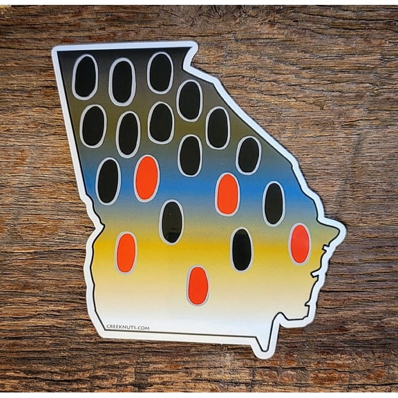Georgia Brown Trout Skin Sticker Decal