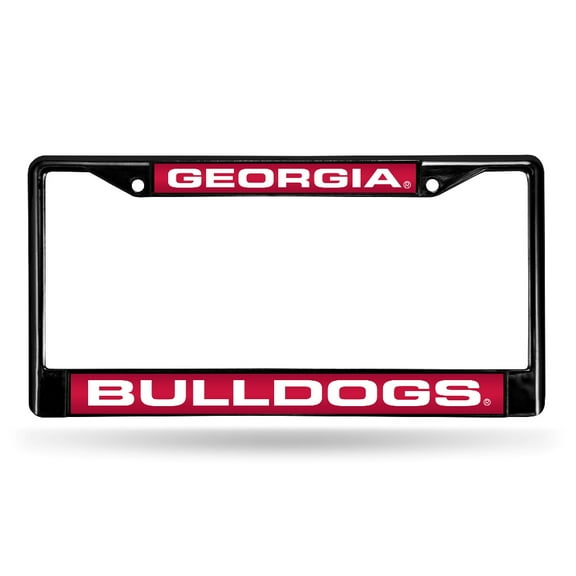 Georgia-Bulldog's Black Metal Laser Cut License Plate Frame