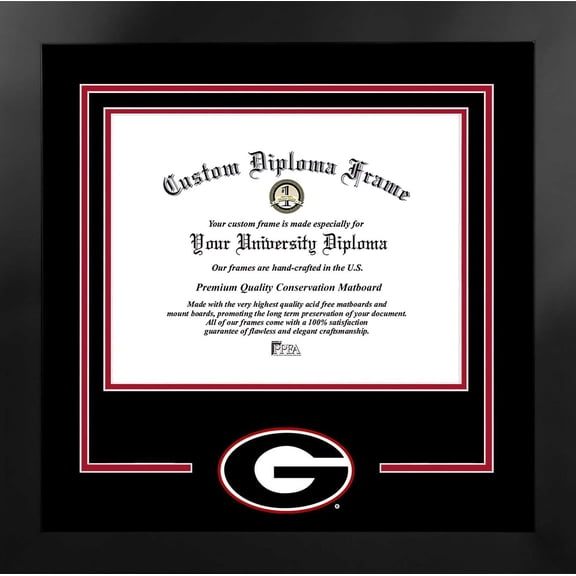 Georgia Bulldogs 15w x 12h Spirit Diploma Manhattan Manhattan Black Frame with Bonus Campus Images Lithograph (value savings $59)