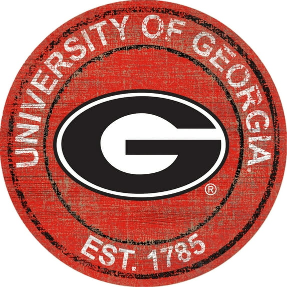 Georgia Bulldogs 24'' Round Heritage Logo Sign