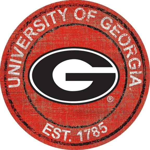 Georgia Bulldogs 24'' Round Heritage Logo Sign