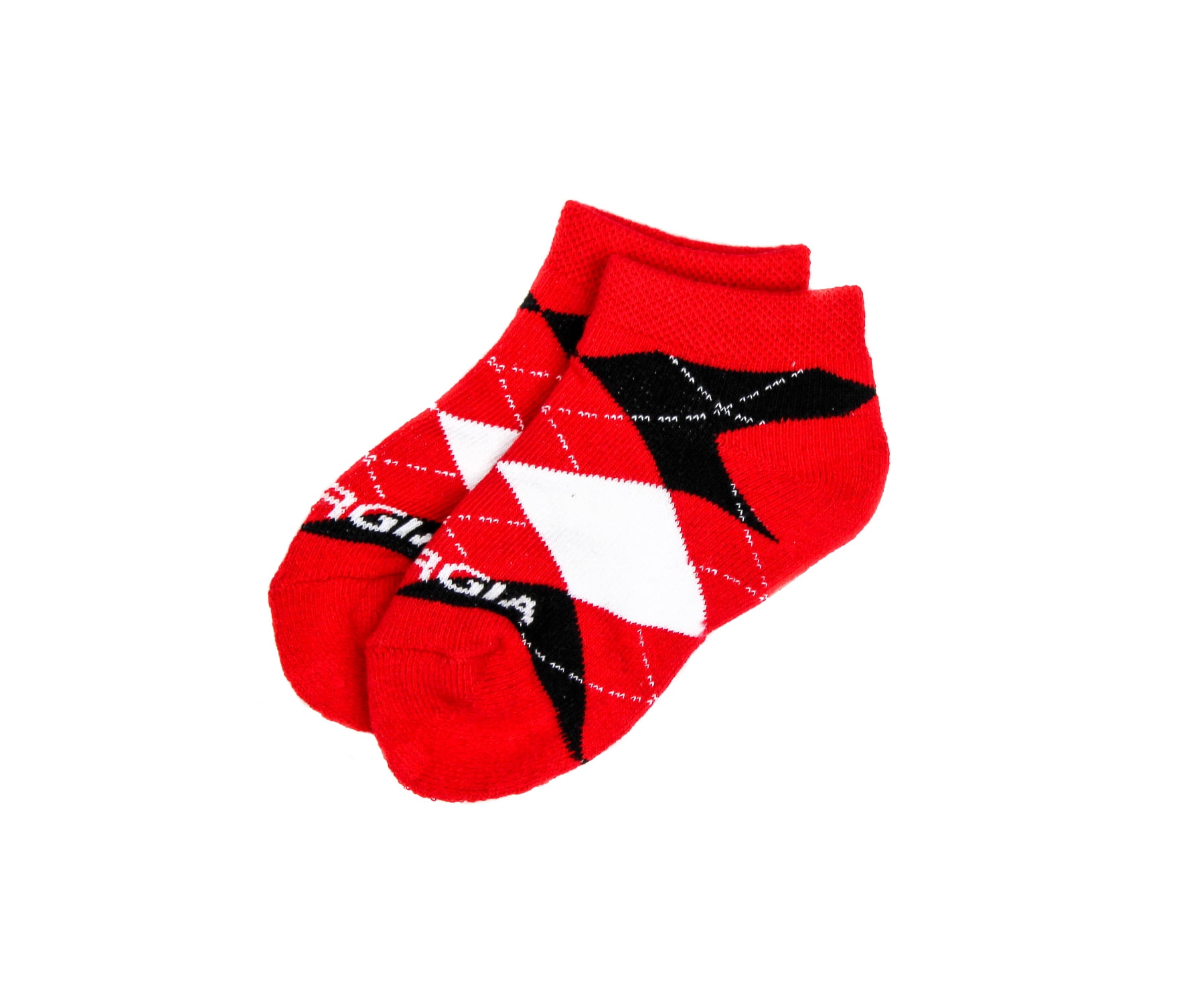 Georgia Bulldogs Child Argyle No Show Sock