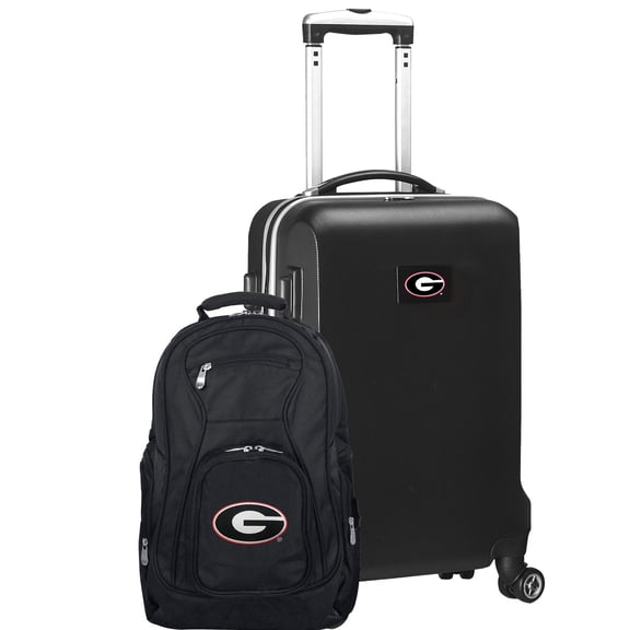 Georgia Bulldogs Deluxe 2-Piece Backpack and Carry-On Set - Black