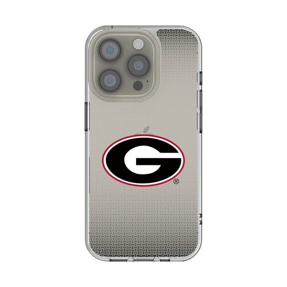 Georgia Bulldogs Linen Logo iPhone Clear Case