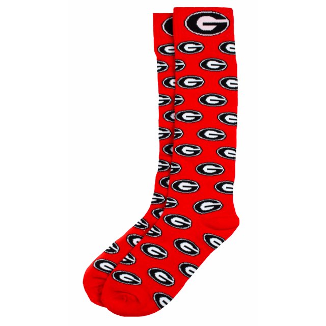 Bulldogs Red Dress Sock Donegal Bay Unisex One Size MidCalf