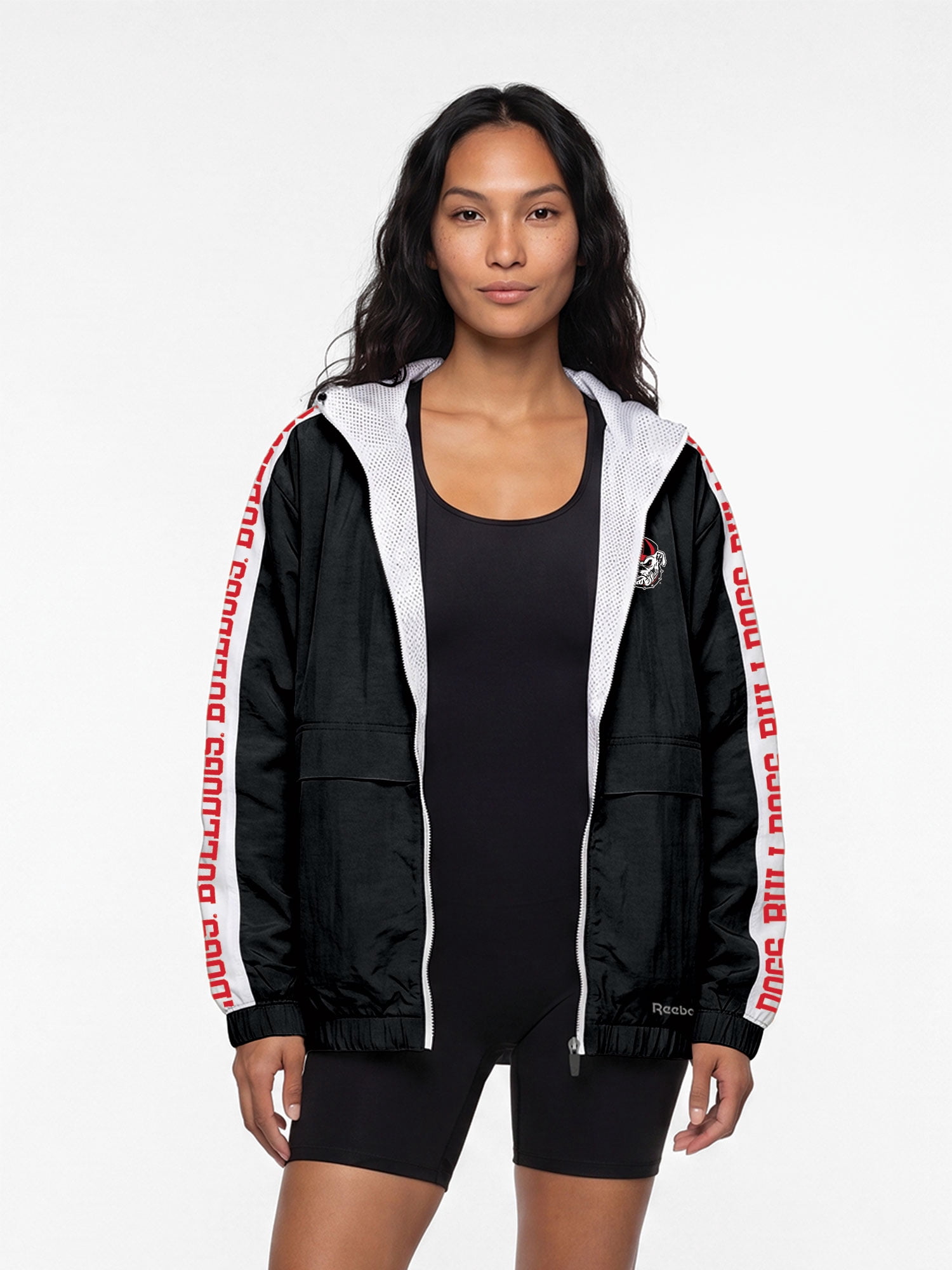 Georgia Bulldogs Reebok Womens Colorblocked Full Zip Jacket