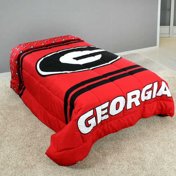 Georgia Bulldogs Reversible Big Logo Soft and Colorful Comforter, Twin