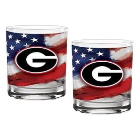 Georgia Bulldogs Two-Pack 14oz. Americana Rocks Glass Set