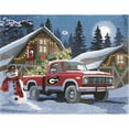 thumbnail image 1 of Georgia Bulldogs Winter Truck Diamond Art Holiday Craft Kit, 1 of 5