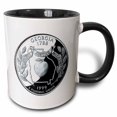 thumbnail image 1 of 3drose, Georgia Collectible Quarter, 11oz Two-tone Black Mug, 1 of 6
