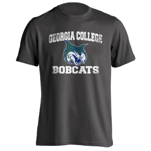 Georgia College GCSU Bobcats Distressed Retro Short Sleeve T-Shirt