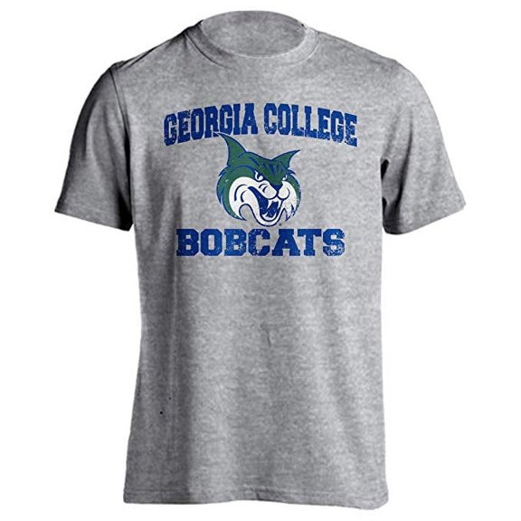 Georgia College GCSU Bobcats Distressed Retro Short Sleeve T-Shirt