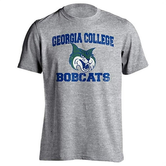 Georgia College GCSU Bobcats Distressed Retro Short Sleeve T-Shirt