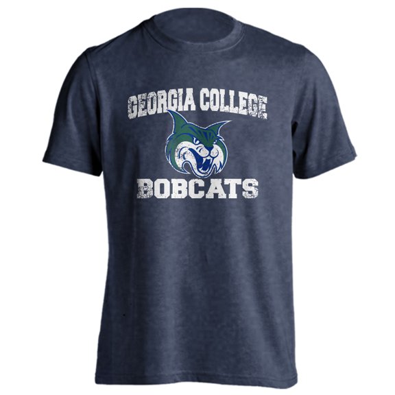 Georgia College GCSU Bobcats Distressed Retro Short Sleeve T-Shirt