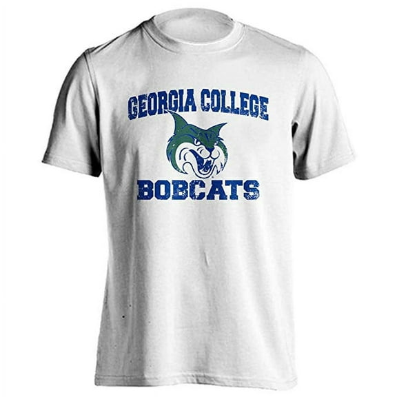 Georgia College GCSU Bobcats Distressed Retro Short Sleeve T-Shirt