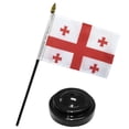 thumbnail image 1 of Georgia (Country) 4"x6" Flag Desk Set Table Stick Black Base, 1 of 1