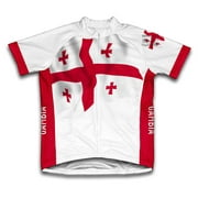 Georgia Country Flag Short Sleeve Cycling Jersey  for Men - Size 2XL
