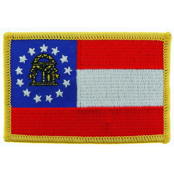 Georgia Current State Flag Patch 2 1/2" x 3 1/2"