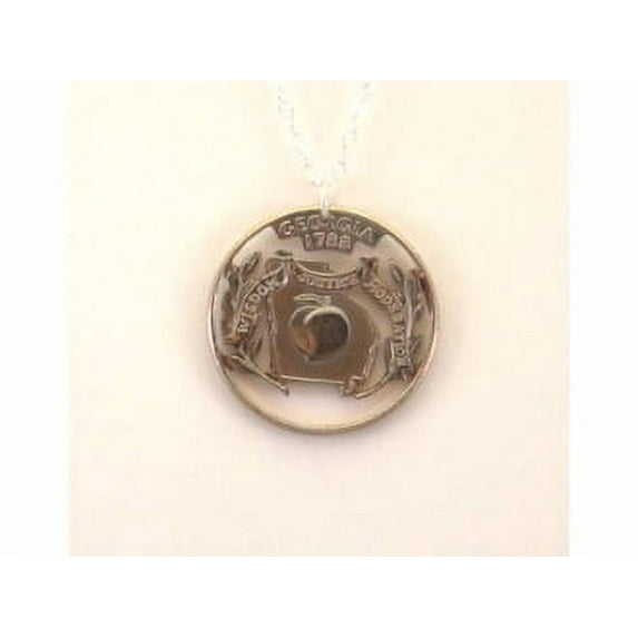Georgia Cut-Out Coin Jewelry Necklace