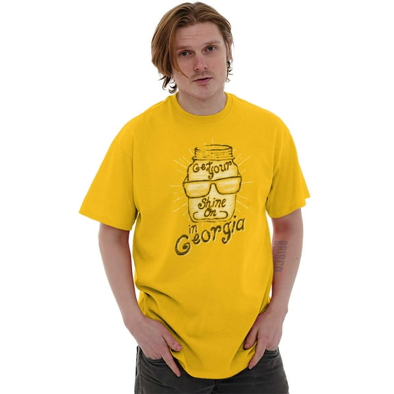 Georgia Cute GA Moonshine Mason Jar Men's Graphic T Shirt Tees Brisco Brands L