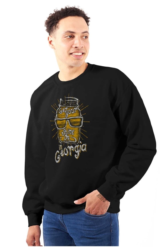 Georgia Cute GA Moonshine Mason Jar Sweatshirt for Men or Women Brisco Brands S