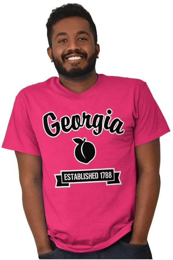 Georgia Cute Peach State Souvenir Plus Size Crewneck Graphic Tee Shirt Brisco Brands 2X