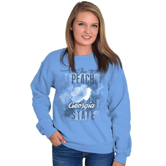 Georgia Cute State Flower Souvenir Women Plus Size Crewneck Sweatshirt Brisco Brands 4X