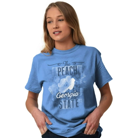 Georgia Cute State Flower Souvenir Women's Graphic T Shirt Tees Brisco Brands L
