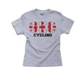 thumbnail image 1 of Georgia Cycling - Olympic Games - Rio - Flag Girl's Cotton Youth Grey T-Shirt, 1 of 2