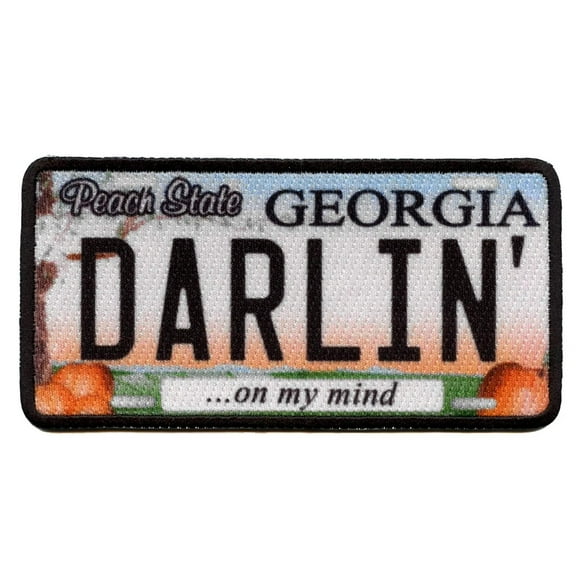 Georgia Darlin License Plate Patch Peach State Sublimated Iron On