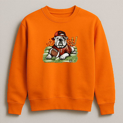 Georgia Dog Mascot Football Team Spirit Vintage Sports Celebration Game Day Sweatshirt, up to size 5XL